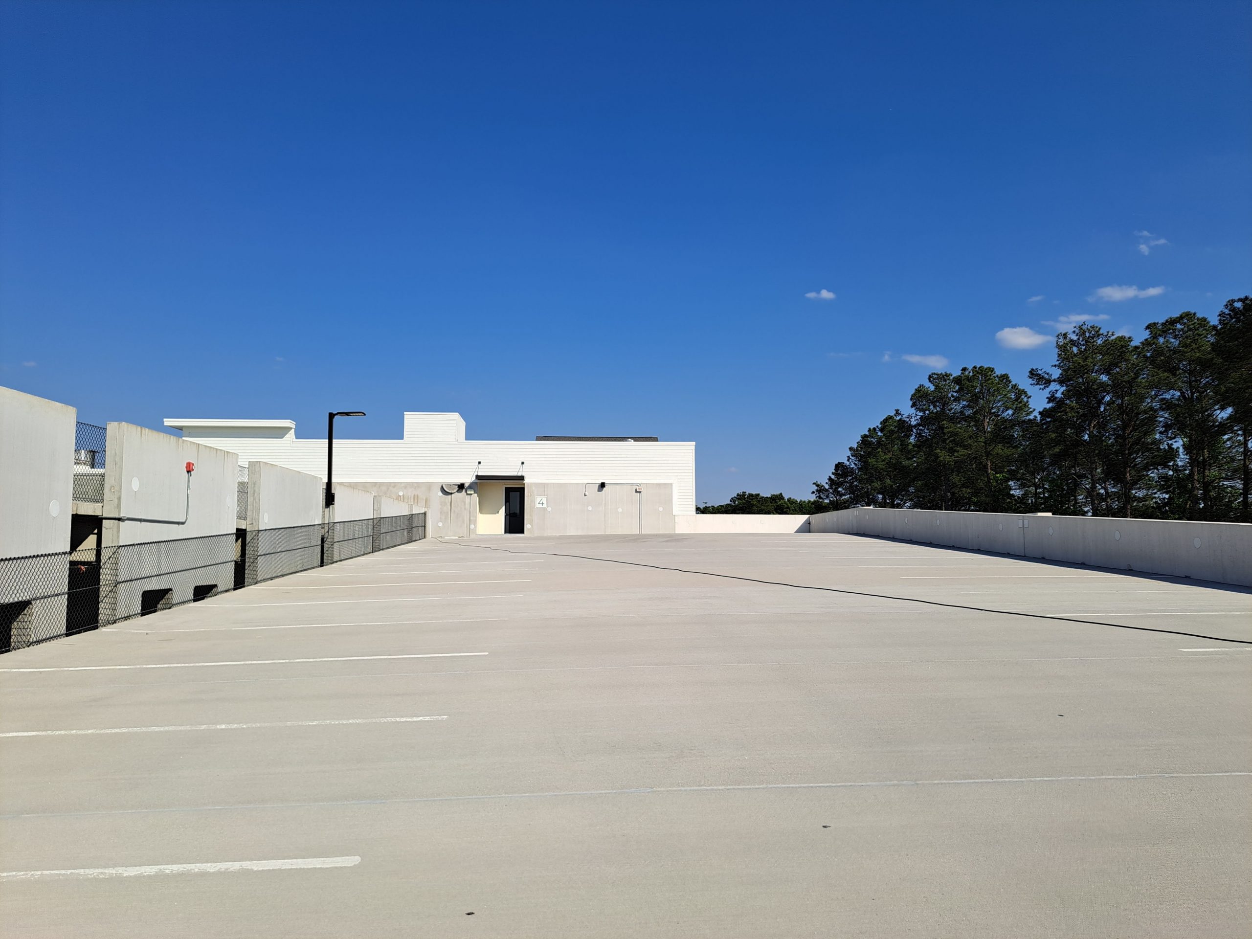 Recently cleaned Parking Deck