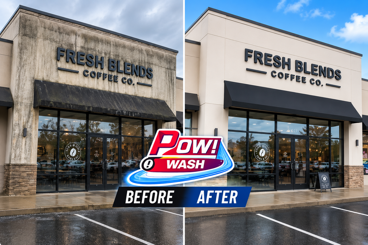 Recent storefront cleaning